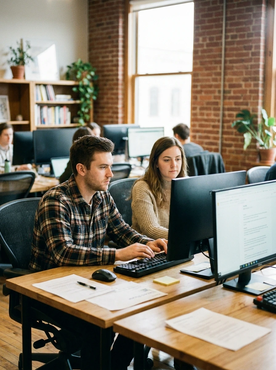 Full-stack developers at work