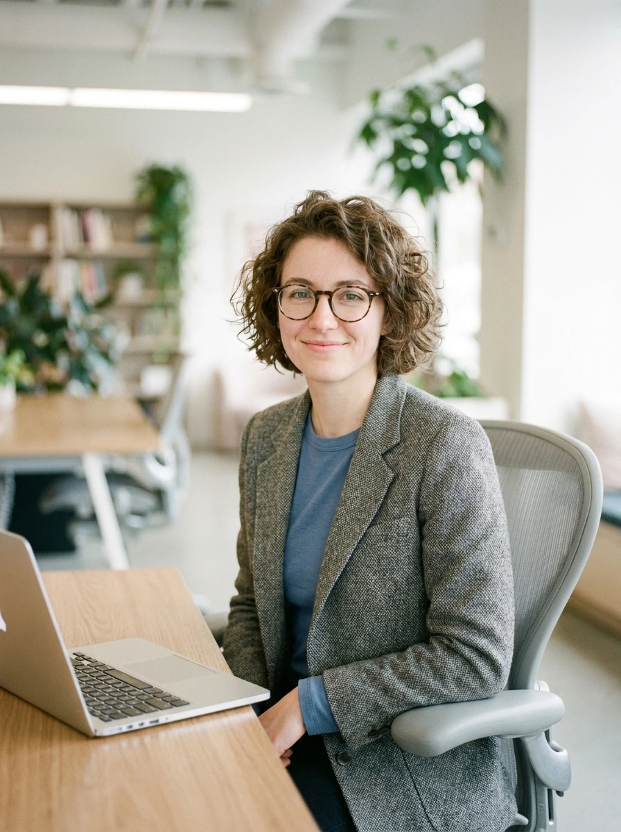 Full-stack developer working at a laptop